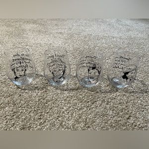 Golden girls wine glasses set of 4